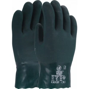 12 x UCI V327 Heavy Duty Green Double Dipped 11” PVC Gauntlet Gloves EN388 4121 - Picture 1 of 3