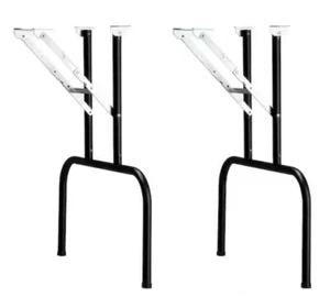 Set of 2 Folding Banquet Table Legs: 29" H x 24" W - Sturdy Steel - Picture 1 of 3
