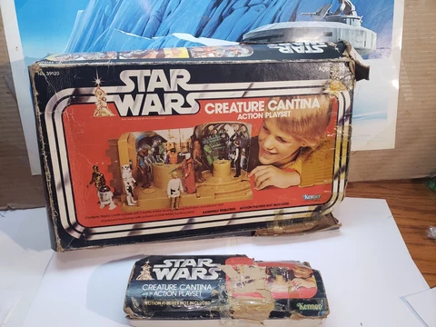 Cantina Playset vintage star wars BOX ONLY Damaged Incomplete Cover