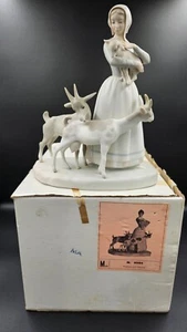 Lladro Spanische Porzellan Figur 1001 Hirtin mit Ziege matt mit Box! - Bild 1 von 6