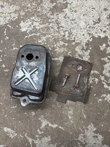 Stihl Km90 Fs90 Km130 Hl95 Fs130 Petrol Strimmer Trimmer Exhaust +backplate - Picture 1 of 3