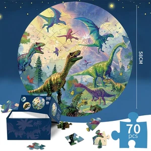 Puzzle dinosauro grande 70 pezzi puzzle giocattolo per bambini età 3-12 apprendimento educativo - Foto 1 di 13