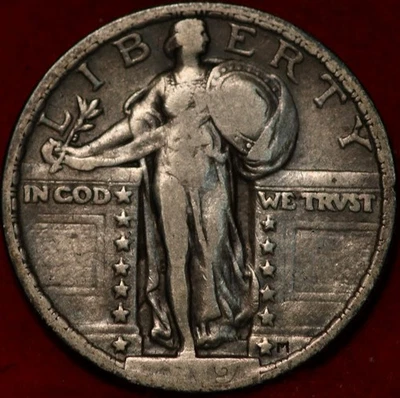 1919 Philadelphia Mint Silver Standing Liberty Quarter - Image 1 of 2