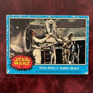 1977 Topps STAR WARS Blue Set ARTOO-DETOO IS LOADED ABOARD #48** - EX - Picture 1 of 2