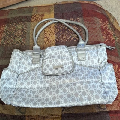Carters Diaper Bag Gray And Silver Multiple Pockets  - Image 1 of 4