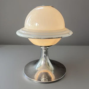 Lampe Saturne Verre Alox Vintage 1960 Italy Space Age Rétro Futurisme Design - Foto 1 di 9