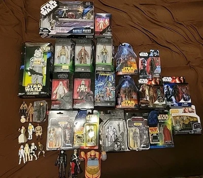 Lot Of Over 30 Star Wars Figures Black Series Kenner And Other Brands. New... - Image 1 of 4