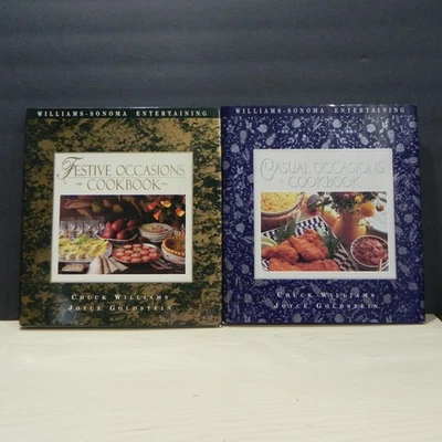 2 Williams Sonoma Entertaining Festive Casual Occasions Cookbooks Chef Gift Foto 1 de 4