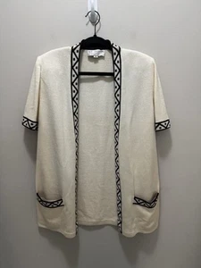 St John Collection Open Front Cárdigan Short Sleeve Size Medium - Bild 1 von 10