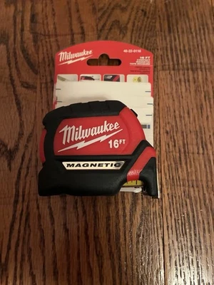 Milwaukee Compact Magnetic Tape Measure 16 Ft. X 1-1/16 In. 48-22-0116 New - Image 1 of 4