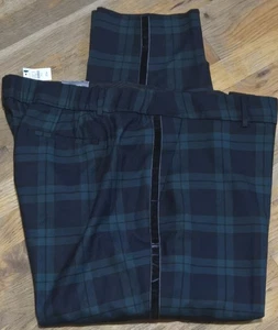 NUEVO Pantalones al tobillo Talbots Hampshire para mujer 22W Plus mezcla de lana a cuadros ribete de terciopelo - Imagen 1 de 23