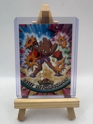 Hitmonchan #107 Topps TV Animation Edition Blue Logo Non Holo Pokemon Card - LP - Image 1 of 4