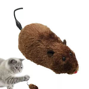 Wind Up Mouse Furry Funny Fuzzy Mice 6 Inch Cat Toy Gag Gift Random Color - Picture 1 of 12