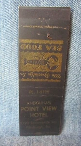 Point View Hotel Pittsburgh Pennsylvania Vintage Matchbook Cover LC10 - Photo 1/2