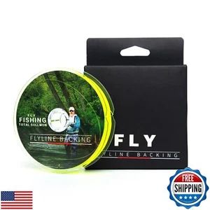 Raprance Braided Fly Backing Line Fly Fishing Dacron Line for Trout(Fluo Yell - Picture 1 of 5