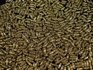 Metal Beads Antique Gold Tubes 50pc Spacer Tibetan Charm Jewelry - Picture 1 of 2