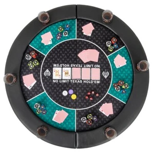 Portable Round Blackjack Board Game Mat with Carrying Bag-Green - Picture 1 of 4