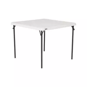 Lifetime Folding Table 37"Lx37"W Square w/ Metal Frame HDPE Foldable Commercial - Picture 1 of 5