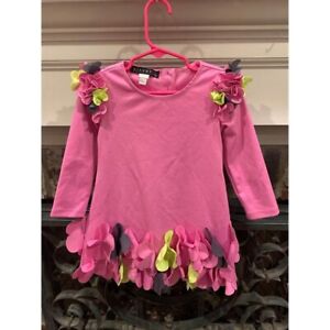 Biscotti little girls dress, size 2T, pink ruffles