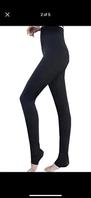 Winter Plush Leggings - Black - Size L - Velvet Plush - Warm & Stylish Faux Fur  - Image 1 of 4