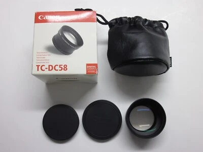 Lente de teleconversión Canon TC-DC58 1,5x para cámaras Powershot G1/G2 (5743A001) Foto 1 de 4