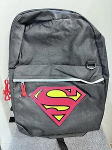 Warner Bros DC Comics Superman Blue Canvas Kids Backpack *NEW* - Picture 1 of 7