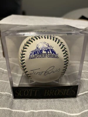 Juego de béisbol firmado por Scott Brosius 1998 All Star certificado por la JSA Foto 1 de 2