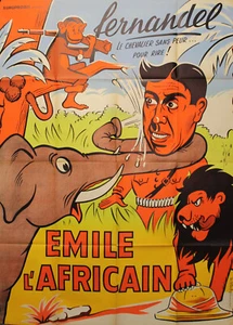 "EMILE L'AFRICAIN" Ausgabeplakat 50er Jahre (FERNANDEL) 120X160cm - Bild 1 von 1