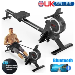 Magnetic Rowing Machine Rower w/ LCD Monitor Home Gym Fitness Cardio Workout - Picture 1 of 10