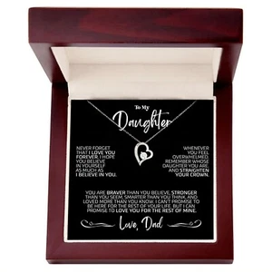 To My Daughter Necklace, Gift for Daughter from Dad, Daughter Father Necklace - Picture 1 of 5