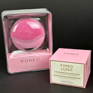 Foreo Luna Mini 3 Facial Massager Pink + Ultra Nourishing Cleansing Balm NEW - Picture 1 of 18