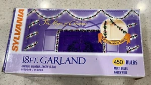 Weihnachtsbeleuchtung Girlande rot grün & klar Glühbirnen Cluster Außen Innen 18" NEU - Bild 1 von 9