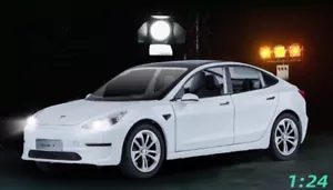 Tesla 3 Modellauto Luxus-Sammlerstück Licht & Ton / 1:24 / 3 Farben - Bild 1 von 23