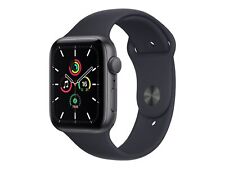 Apple Watch SE 44mm Aluminiumgehäuse-Space Grau mit Sportarmband in Mitternacht (GPS)