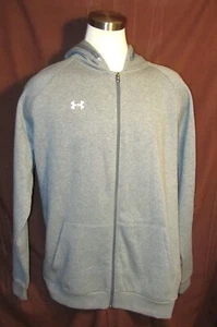 Felpa con cappuccio uomo Under Armour Rival Fleece grigia, misto cotone, 3XLT, nuova - Foto 1 di 9
