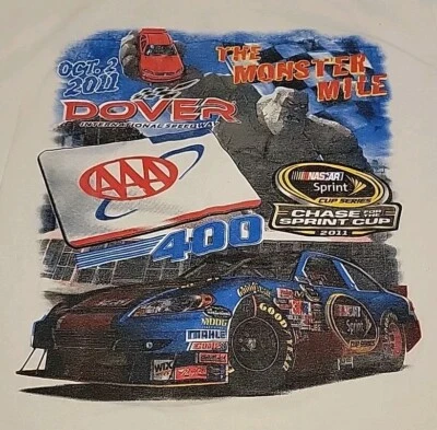 Camiseta Nascar 2011 Dover Raceway The Monster Mile Nascar Blanca Talla Grande  Foto 1 de 4