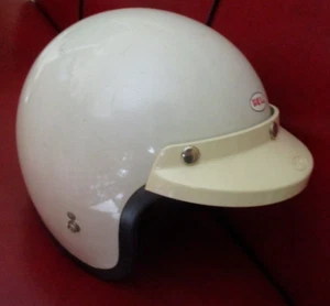 BELL TOPTEX R-T RT Motorcycle Helmet & Visor Size 7 1/2 Vintage 1960s - 1970s - Picture 1 of 22