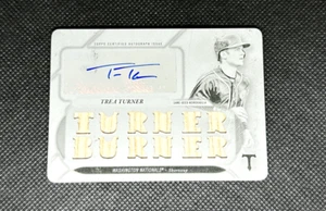 TREA TURNER 2017 Topps Triple Threads White Whale Printing Plate AUTO RELIC 1/1 - Picture 1 of 7