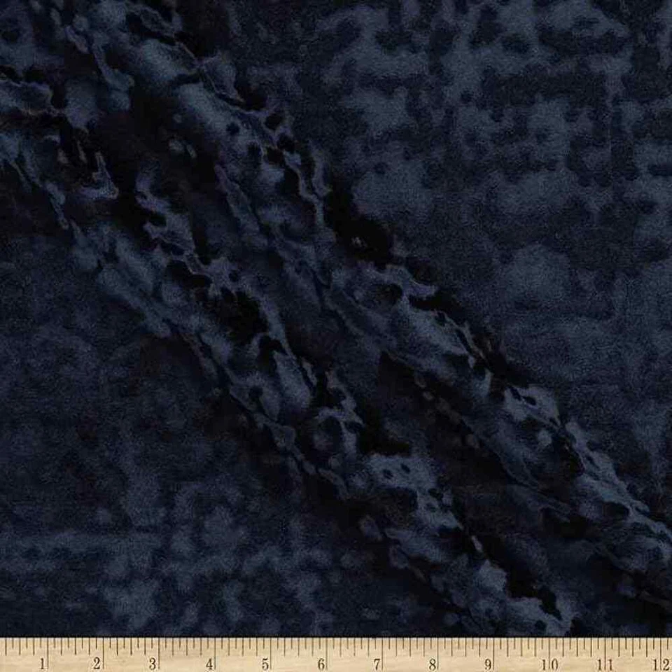 Navy Abstract Crushed Velvet - Custom Tablecloths, Machine Washable - Image 1 of 1
