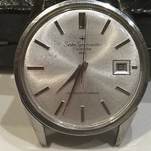 Antique SEIKO SPORTSMATIC CALENDAR 820 AUTOMATIC WATCH Head Only - Picture 1 of 17