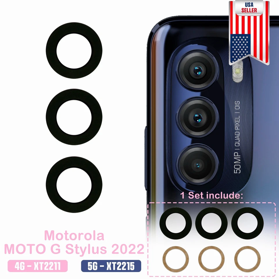 OEM Back Camera Lens Glass Cover For Motorola Moto G Stylus 2022 XT2211 XT2215 - Image 1 of 2