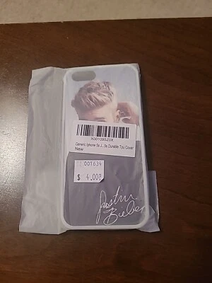 Bonita funda blanca para teléfono celular Apple I Phone 5 S Justin Bieber. Nuevo en paquete. 001634 Foto 1 de 2