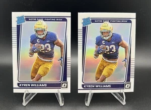 Lot of (2) 2022 Donruss Optic Draft Picks Rated Rookie Holo Prizm Kyren Williams - Bild 1 von 2