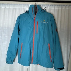 Seabourn Segeljacke Herren Größe L wasserabweisend Regenmantel mit Kapuze - Bild 1 von 16