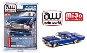 Chevrolet Impala SS 1/64 Auto World CP7666 1970 personalizado azul diecast - Imagen 1 de 1