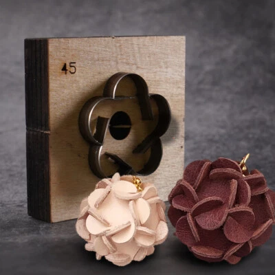 Leather craft flower ball Cutter Die Japan Knife Art Template Cutting mould Tool - Image 1 of 4