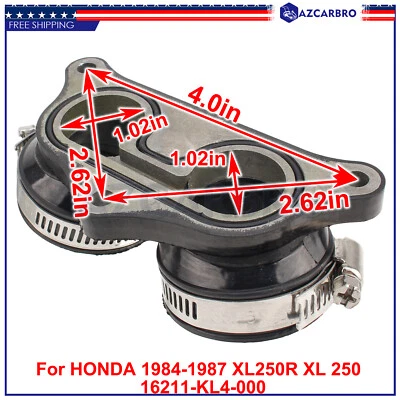 Carburador aislador de carburador de arranque colector de admisión XL250R XL 250 para HONDA 1984-1987 Foto 1 de 4