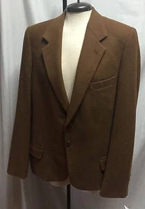 Brooks Brothers Men's Tan Sport Coat 100% Camel Hair Two Button Blazer 42 L USA - Picture 1 of 8