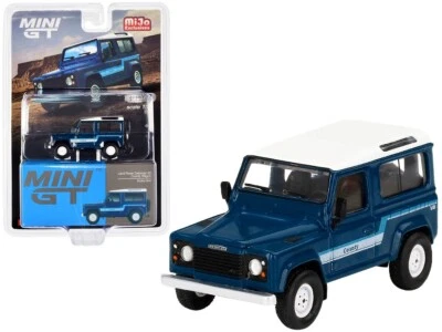 1/64 Land Rover Defender 90 County Wagon Blue Diecast Model Car By TSM MGT00353 - Image 1 of 3