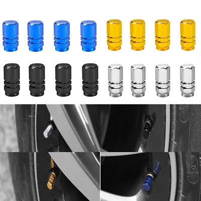 4PCS/Set Car Tire Wheel Rims Stem Air Valve Caps Tyre Cover Aluminum Accessories - Image 1 of 4